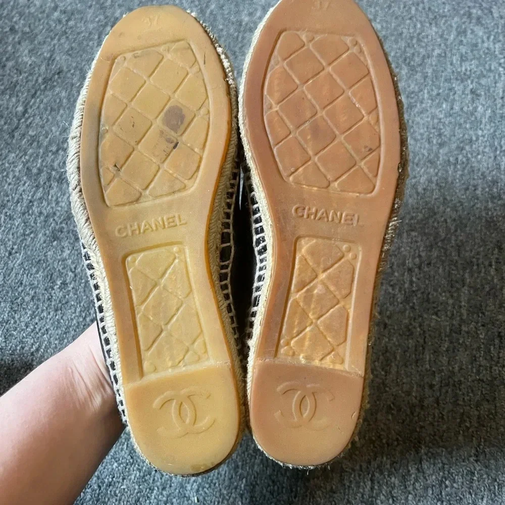 Chanel Black Espadrilles, size 37